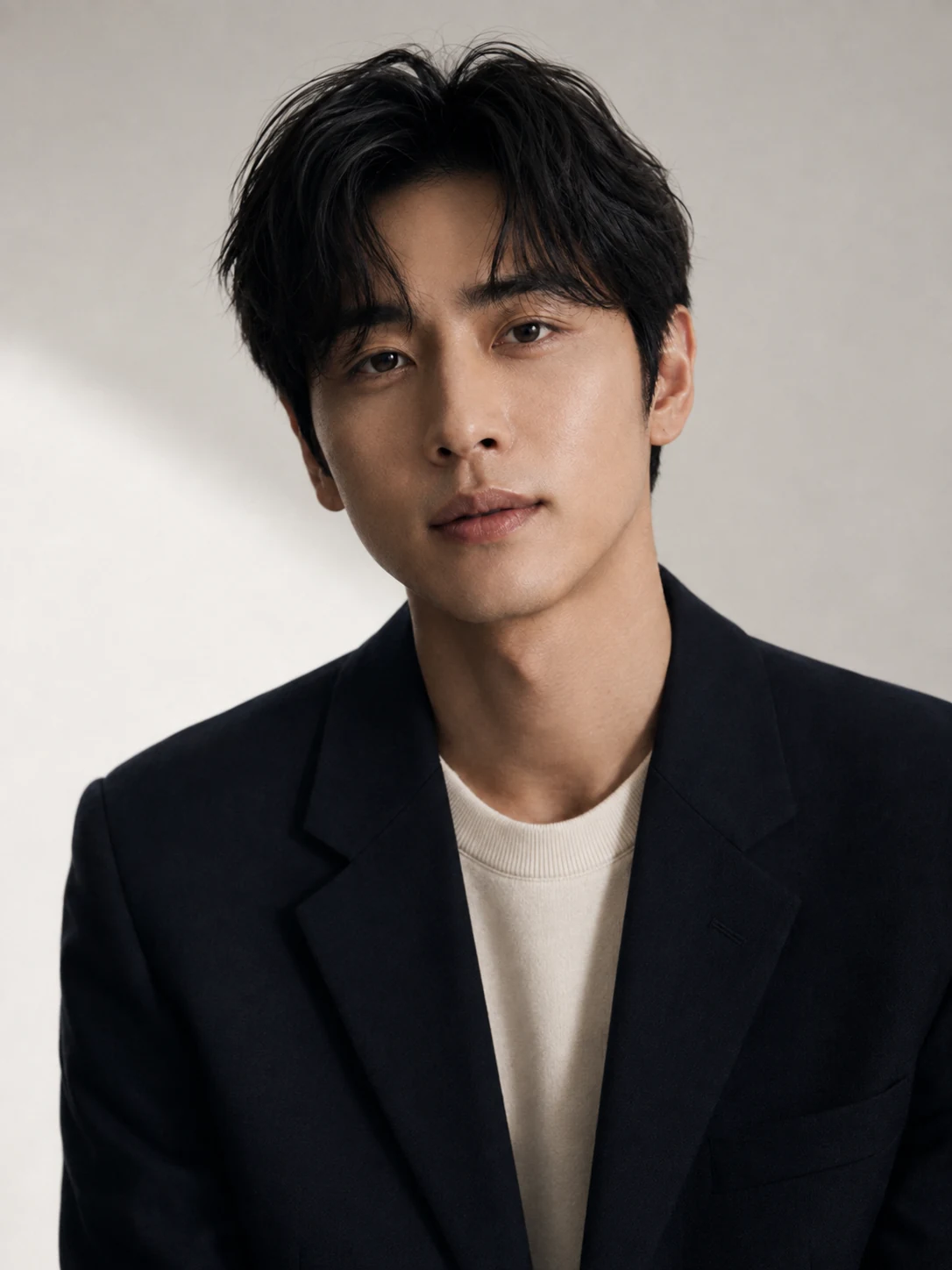 강현우 - 정면 표정 · 옅은 미소