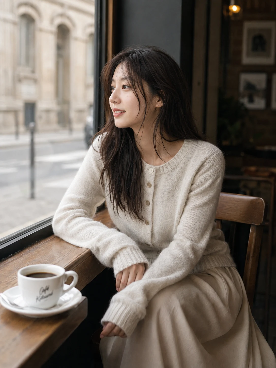 송혜림 - 카페 창가 니트웨어 룩